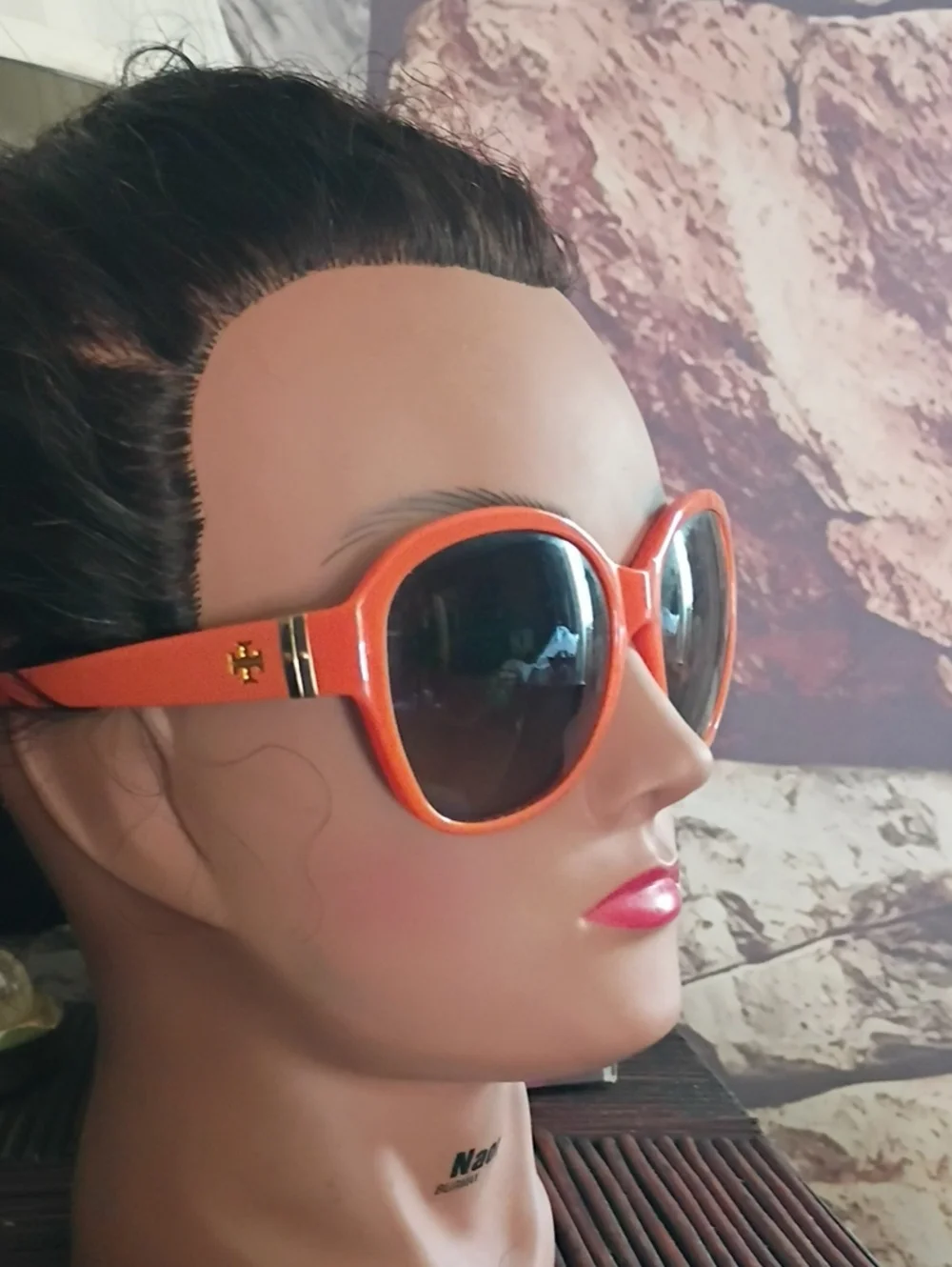 Tory Burch Orange Round Designer Sunglasses